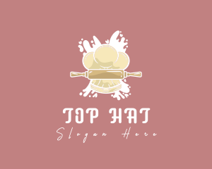 Toque Rolling Pin Chef logo design