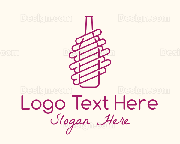 Wine Bottle Chain Logo