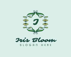 Beauty Floral Wreath  logo design