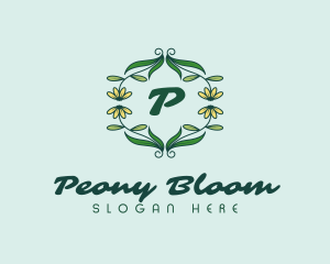 Beauty Floral Wreath  logo design