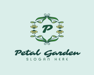 Beauty Floral Wreath  logo design