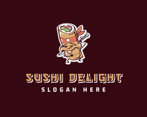 Japanese Sushi Samurai logo