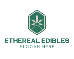 Hexagon Weed Cannabis logo design