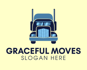 Heavy Duty Shipping Truck logo design