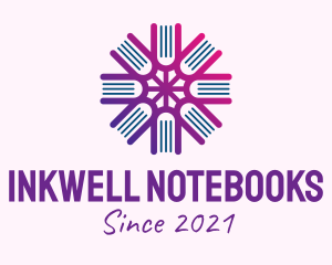 Gradient Book Flower  logo
