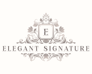 Decorative Floral Ornament logo design