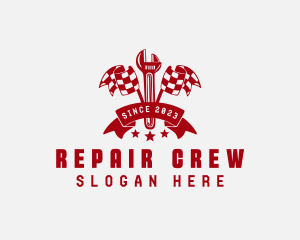 Flag Wrench Auto Repair logo