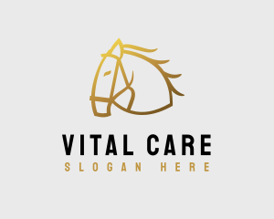 Minimalist Horse Stalion Logo