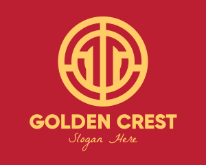 Golden Intricate Coin logo