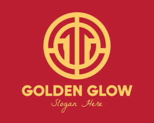 Golden Intricate Coin logo