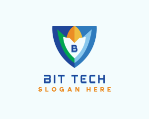 Tech Cyberspace Shield logo design