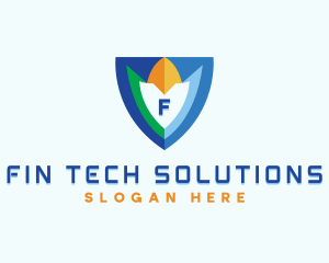 Tech Cyberspace Shield logo design