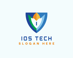 Tech Cyberspace Shield logo design