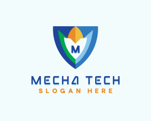 Tech Cyberspace Shield logo design