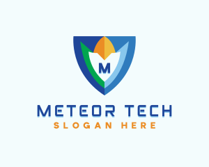 Tech Cyberspace Shield logo design