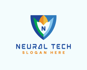 Tech Cyberspace Shield logo design