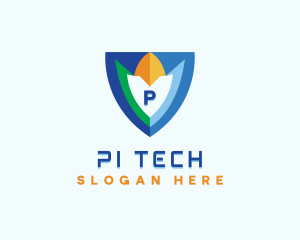 Tech Cyberspace Shield logo design