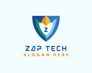 Tech Cyberspace Shield logo design