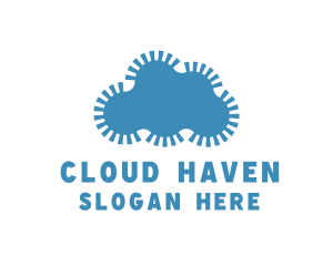 Blue Gear Cloud logo design