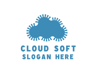 Blue Gear Cloud logo design