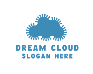 Blue Gear Cloud logo design