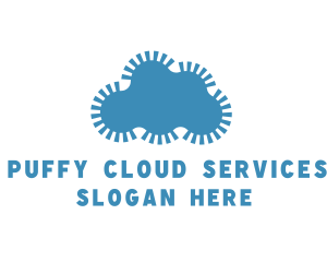 Blue Gear Cloud logo design