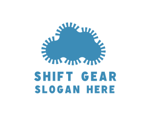 Blue Gear Cloud logo design