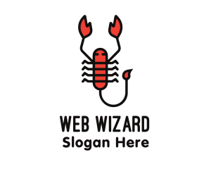 Red Scorpion Arachnid logo design