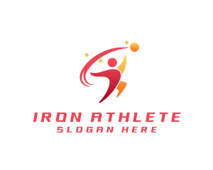 Sports Athlete Ball logo design