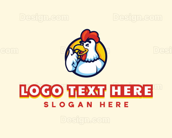 Chicken Food Restaurant Logo