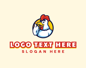 Chicken Food Restaurant Logo