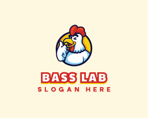 Chicken Rooster Mascot logo design