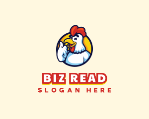 Chicken Rooster Mascot logo design