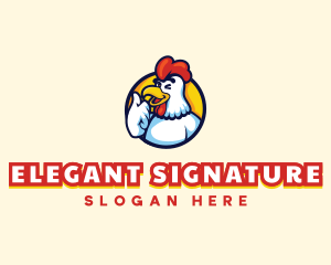 Chicken Food Restaurant logo design