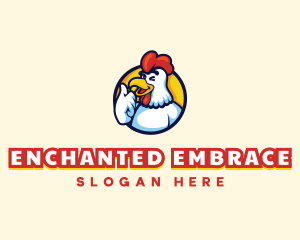 Chicken Rooster Mascot logo design