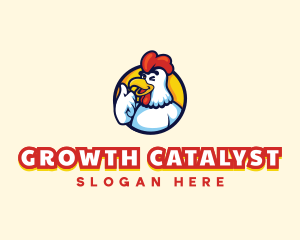 Chicken Rooster Mascot logo design