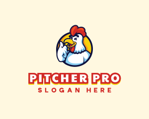 Chicken Rooster Mascot logo design