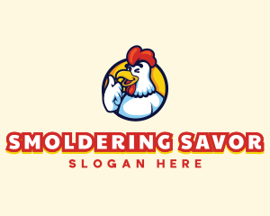 Chicken Rooster Mascot logo design