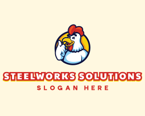 Chicken Food Restaurant logo design