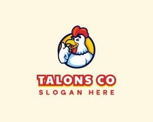 Chicken Rooster Mascot logo design