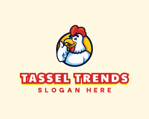 Chicken Rooster Mascot logo design