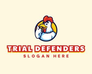 Chicken Rooster Mascot logo design