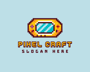 Retro Pixel Gaming Console logo design