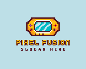 Retro Pixel Gaming Console logo design