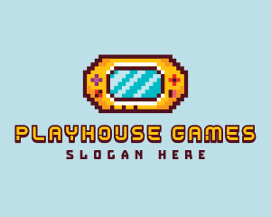 Retro Pixel Gaming Console logo design