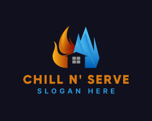 Flaming Frozen Ice House logo