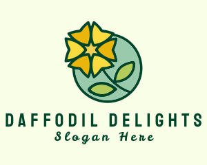 Daffodil Flower Garden logo design