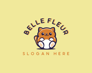 Fluffy Cat Pet logo design