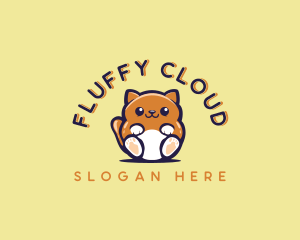 Fluffy Cat Pet logo design