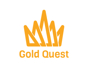 Gold Crown Outline logo design